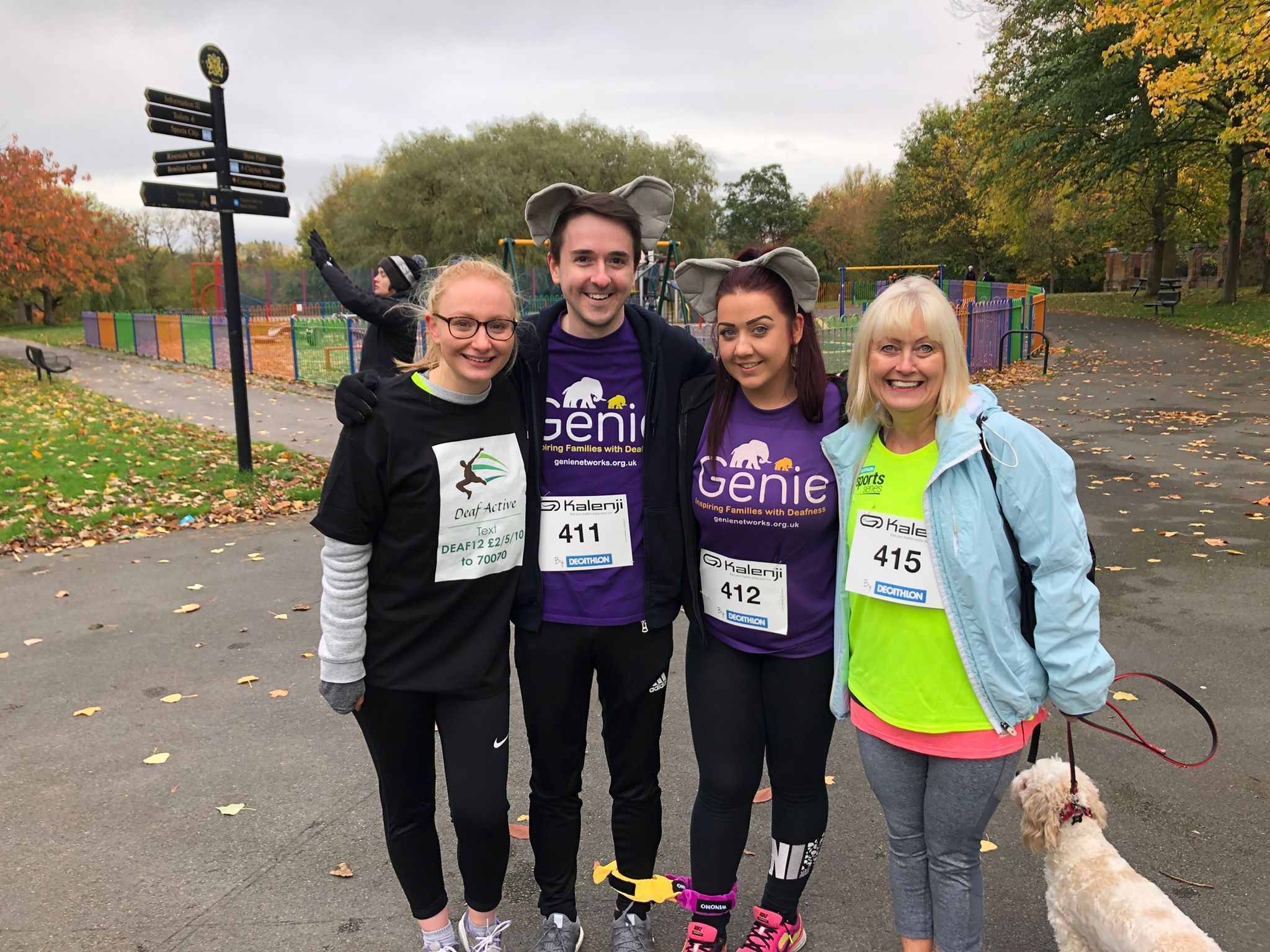 Completing the 5K charity run